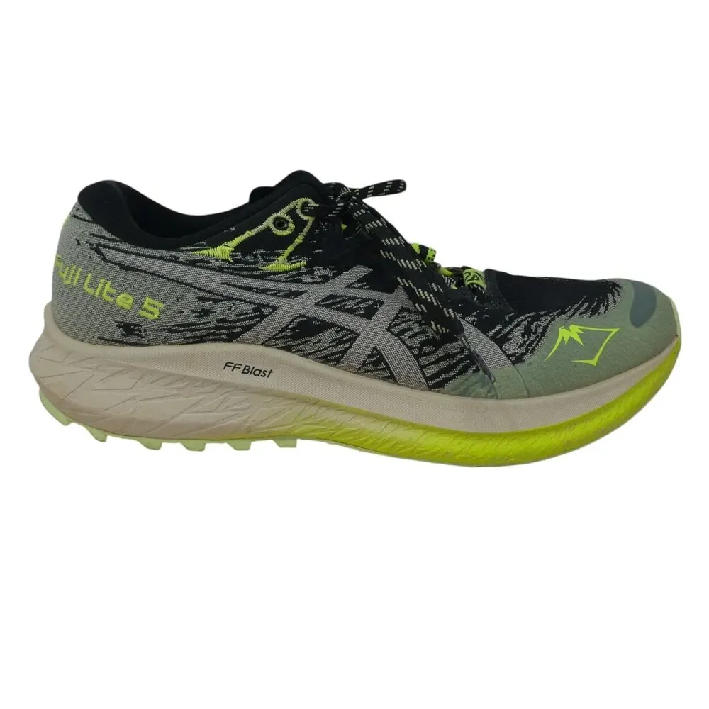 Asics Fuju‎ Lite 5 Black Green Trail Running Trainers Sneakers
